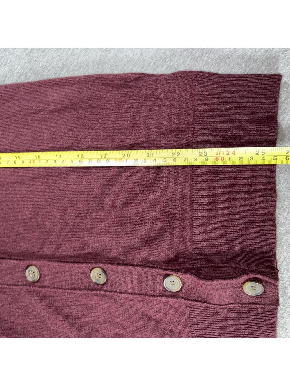 J Crew Mercantile NEW Wool Tri-Blend Button-Up Sweater Burgundy Woman’s XS - Picture 8 of 8